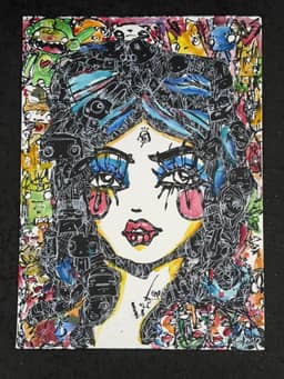 Panda 2026 Sabet 22" x 33" Original — thumbnail 1