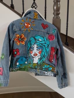 Hearts on Fire Small Women's Denim Jacket by Sabet — thumbnail 8
