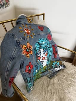 Hearts on Fire Small Women's Denim Jacket by Sabet — thumbnail 13