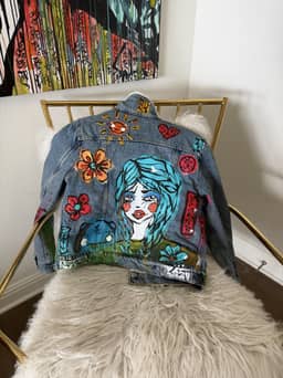 Hearts on Fire Small Women's Denim Jacket by Sabet — thumbnail 14