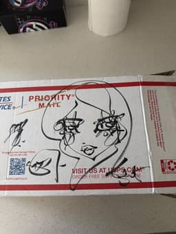 Sweet Cheeks 2026 Sabet Original Sketch on USPS Box — thumbnail 1