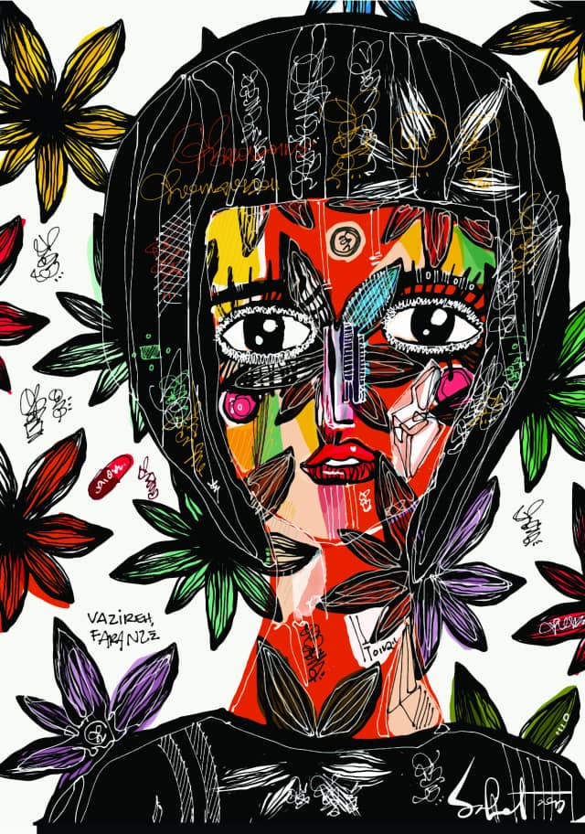 Redpill 2026 Sabet 13" x 19" Mixed Media Original