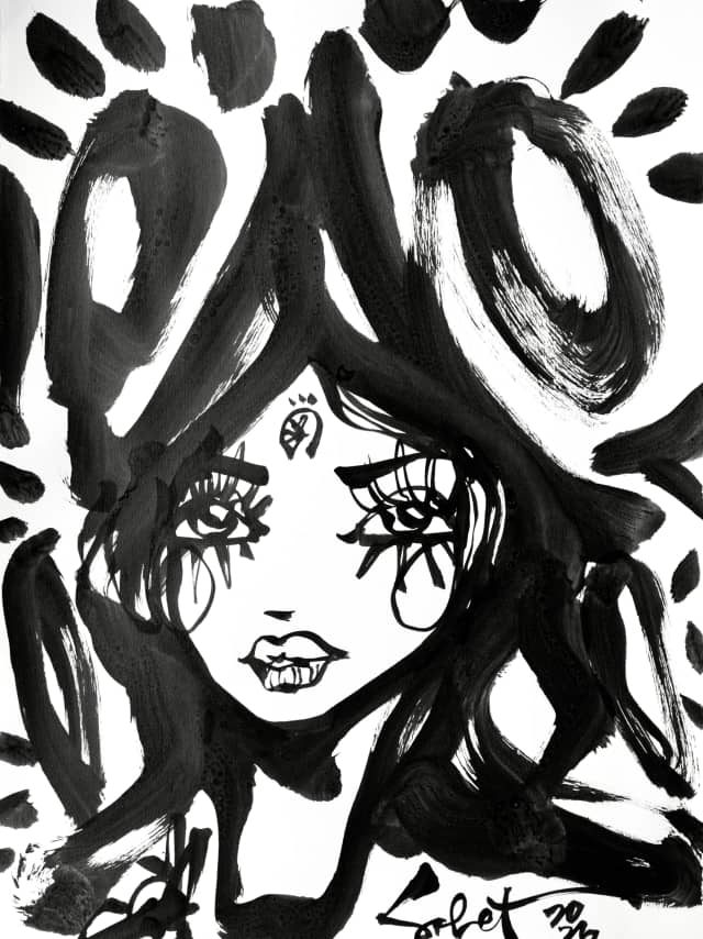 Tinker | Ink + Flow | Icons 2026 Sabet 22" x 30" Original Ink on Archival Paper