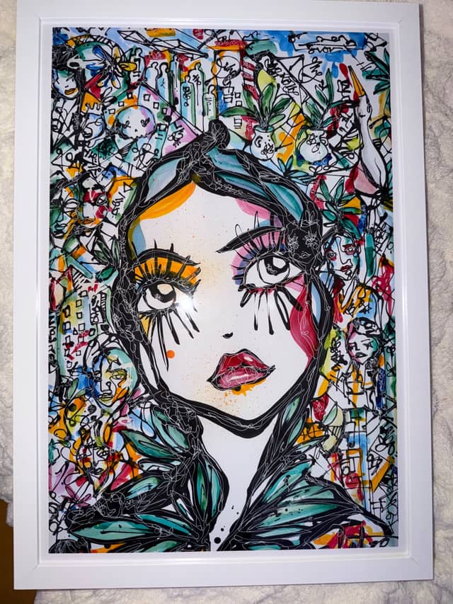 Hopeful Heart 2017 Sabet Mixed Media Original