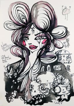 Wondered 2026 Sabet | Kokoro Collection Mixed Media Original