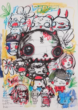 Late Night In Tokyo | Kokoro Collection  13" x 19" Mixed Media Original