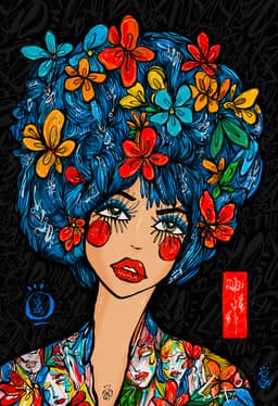 Flora Frequency 2026 Sabet 13" x 19" Mixed Media Original