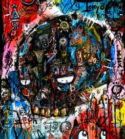 Tokyo Hustle 2022 Sabet 13" x 19" Mixed Media Original