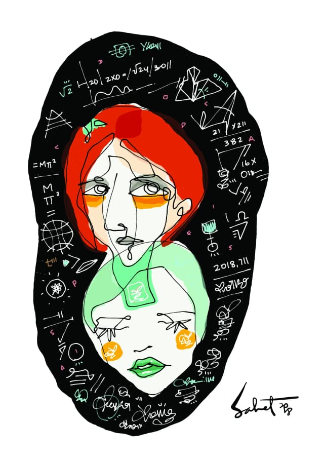 Formula 2026 Sabet 13" x 19" Mixed Media Original