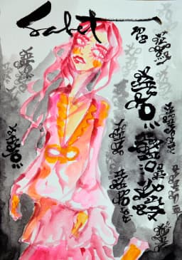 Covergirl 2026 Sabet 13" x 19" Mixed Media Original