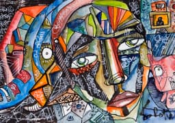 Feel 2026 Sabet 13" x 19" Mixed Media Original