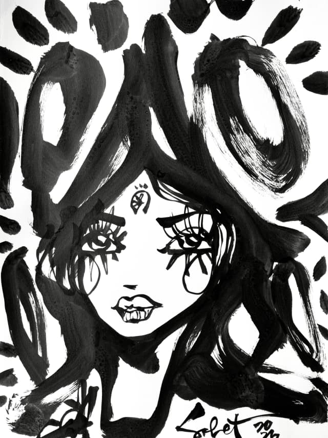 Tinker | Ink + Flow | Icons 2026 Sabet 22" x 30" Original Ink on Archival Paper