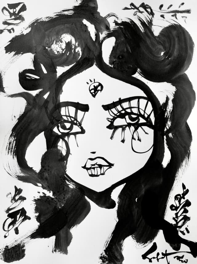 Squeak | Ink + Flow | Icons 2026 Sabet 22" x 30" Original Ink on Archival Paper