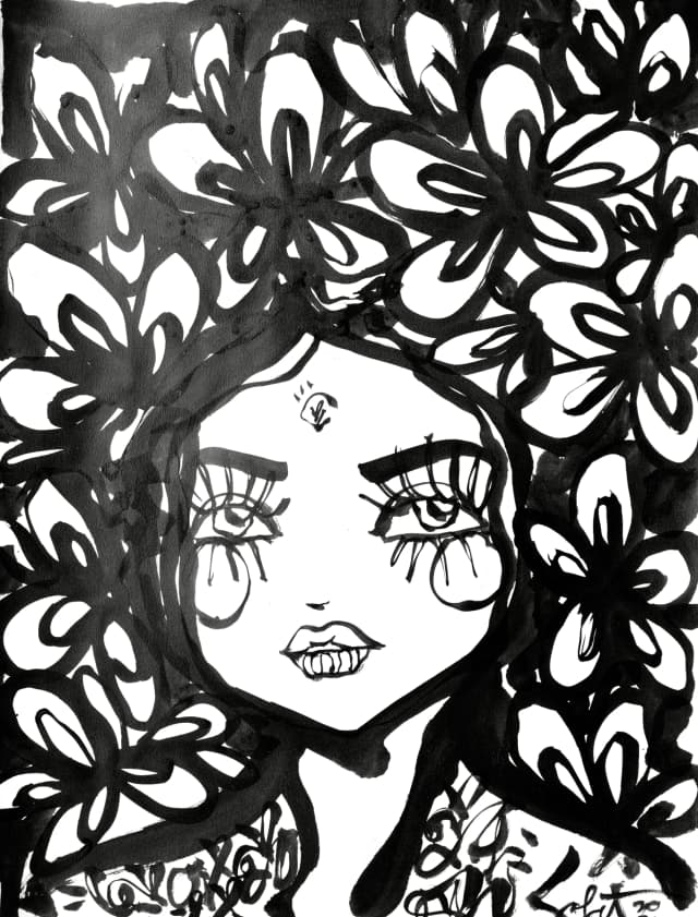 Bumble | Ink + Flow | Icons 2026 Sabet 22" x 30" Original Ink on Archival Paper