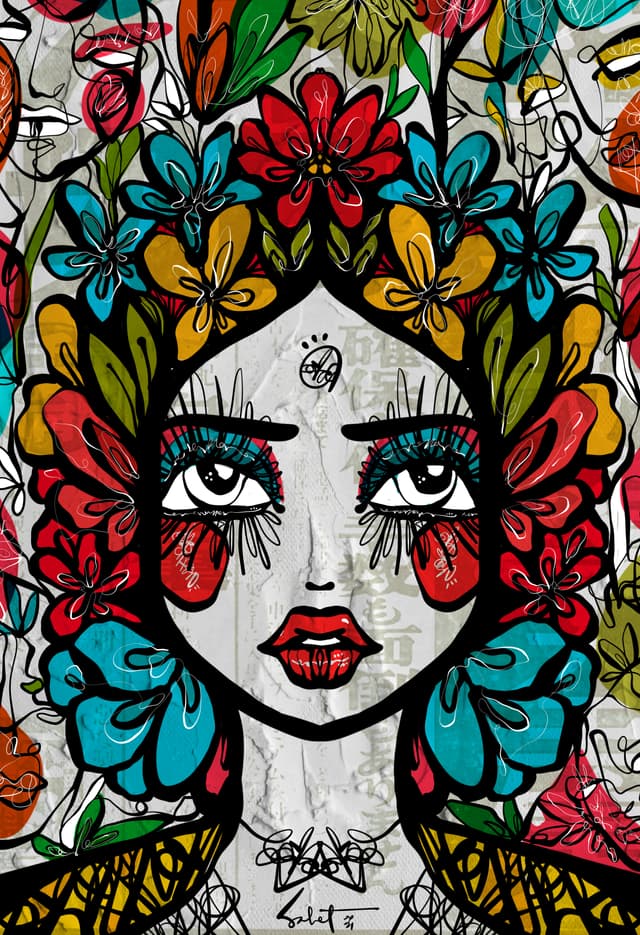 Kiku Love 2021 Sabet 13" x 19" Signed Print