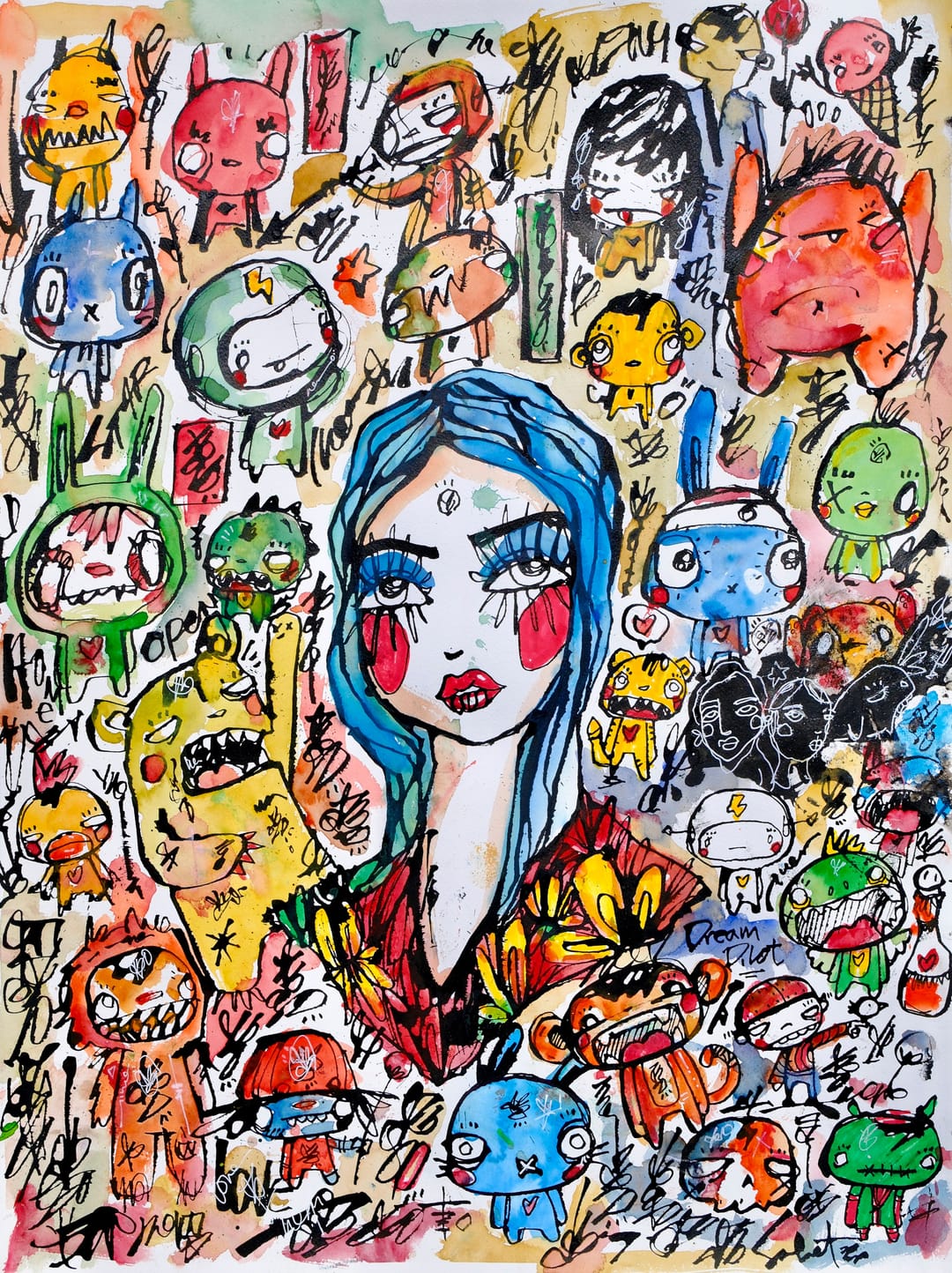 Open Heart 2026 Sabet 13" x 19" Mixed Media Original