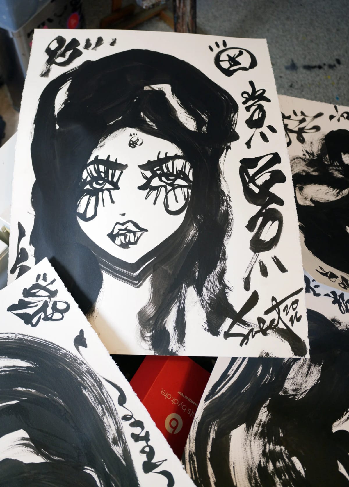 Ink + Flow | Icons 2026 Sabet 22" x 30" Originals Ink on Archival Paper — image 2 of 5