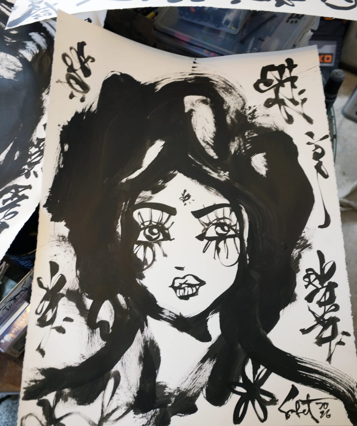 Ink + Flow | Icons 2026 Sabet 22" x 30" Originals Ink on Archival Paper — image 3 of 5