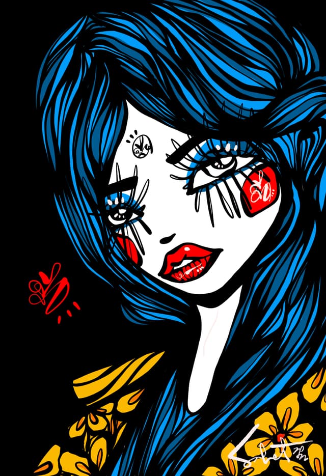 Blue Beam 2026 Sabet 12" x 18" Giclée
