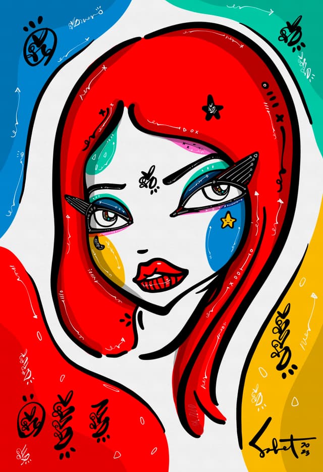 Pinkish 2026 Sabet 12" x 18" Giclée