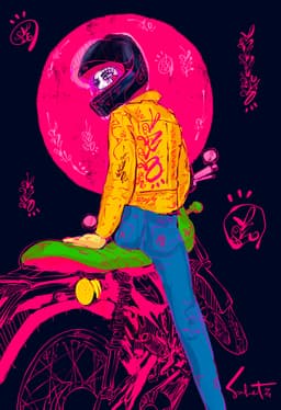 Electric Youth 2021 Sabet.Jpg 2026 Sabet 13" x 19" Mixed Media Original