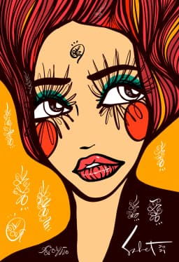 Sparkle 2021 Sabet 13" x 19" Mixed Media Original