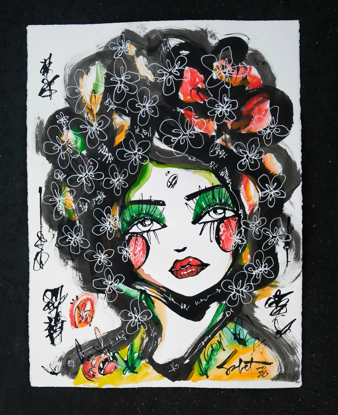 Summer Bloom Sabet Original 22" x 30"