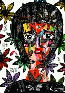 Redpill 2026 Sabet 13" x 19" Mixed Media Original