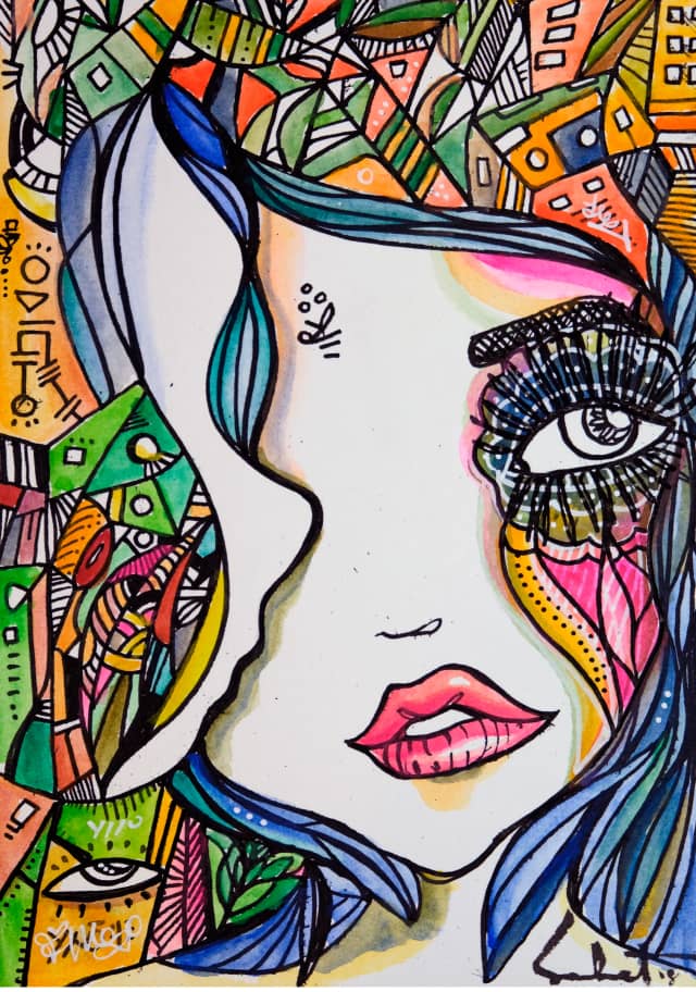 Shine through 2018 Sabet 13" x 19" Mixed Media Original