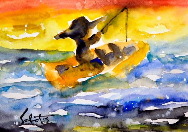 Journey 2026 Sabet 13" x 19" Mixed Media Original