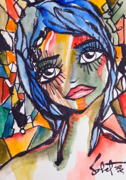 Riversalt 2026 Sabet 13" x 19" Mixed Media Original