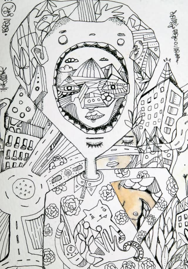 Dali Dreams 2026 Sabet 13" x 19" Mixed Media Original
