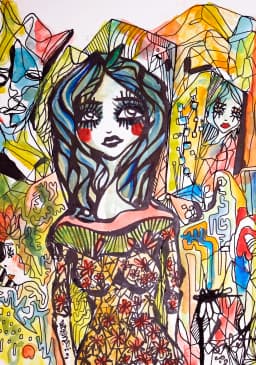 Rightmoves 2026 Sabet 13" x 19" Mixed Media Original