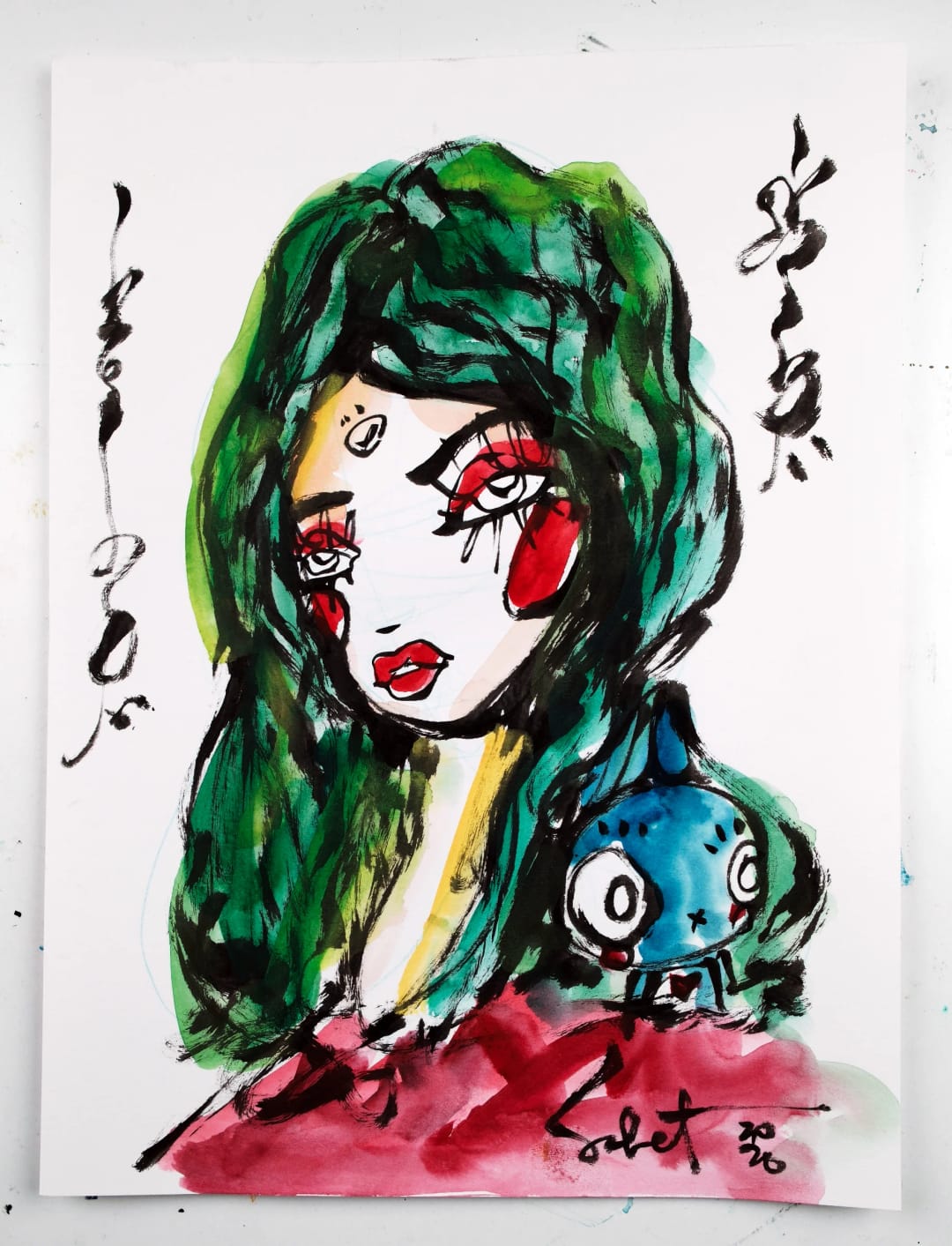 Sweetkiss 2026 Sabet 9" x 12" original