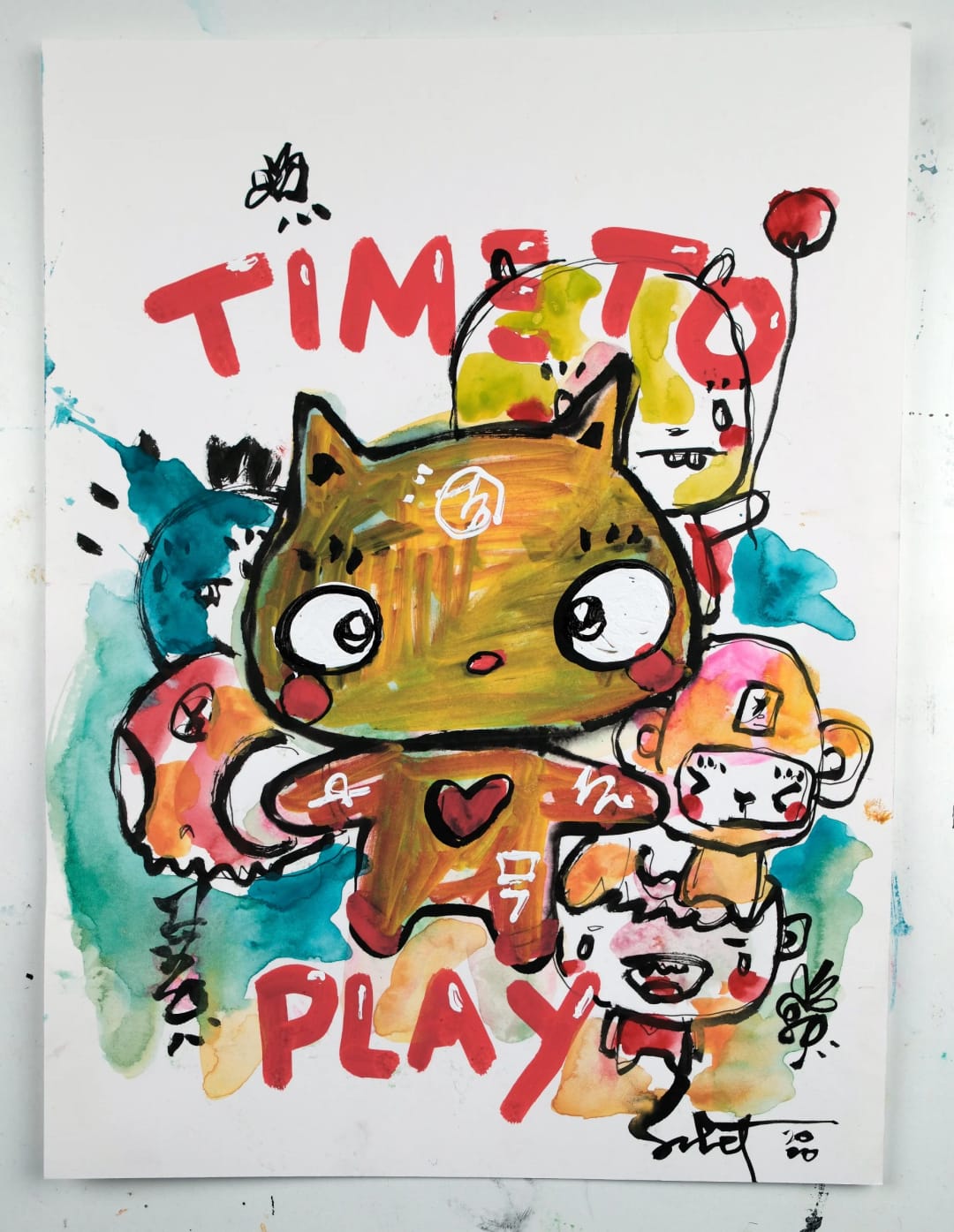 Playtime 2026 Sabet 9" x 12" original