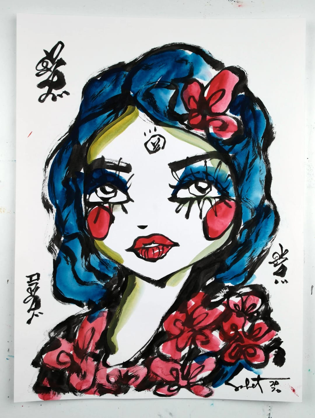 Flowerbloom 2026 Sabet 9" x 12" original