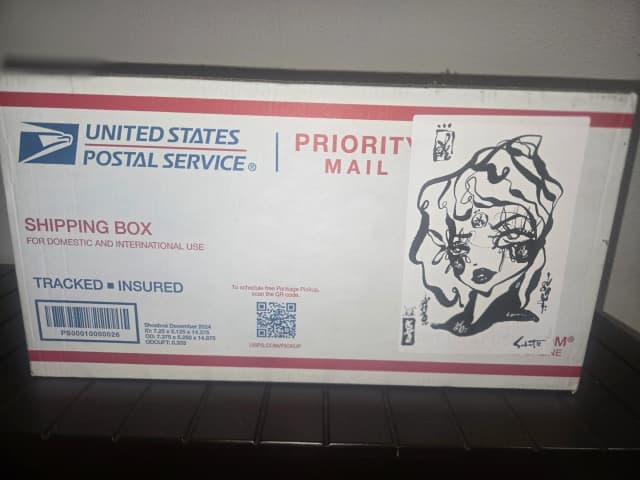 Printed Sticker on USPS box 2026 Sabet