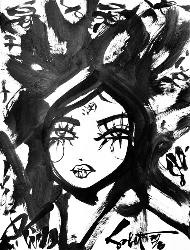 Penelope | Ink + Flow | Icons 2026 Sabet 22" x 30" Original Ink on Archival Paper