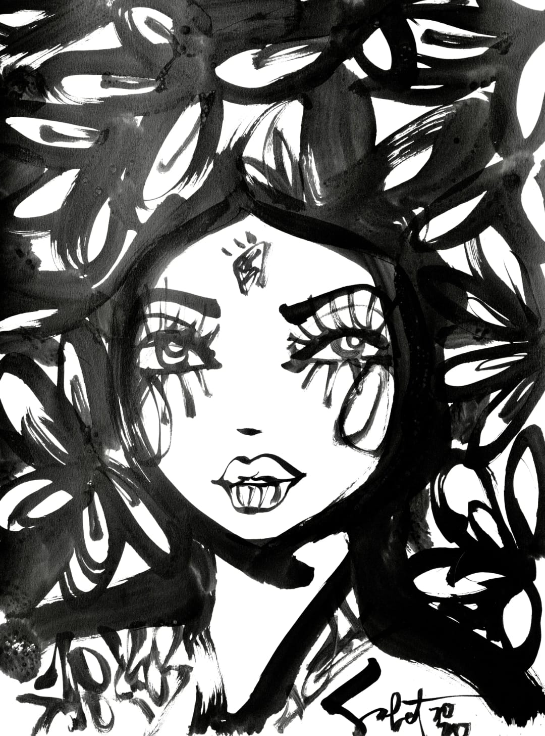 Whiskey | Ink + Flow | Icons 2026 Sabet 22" x 30" Original Ink on Archival Paper