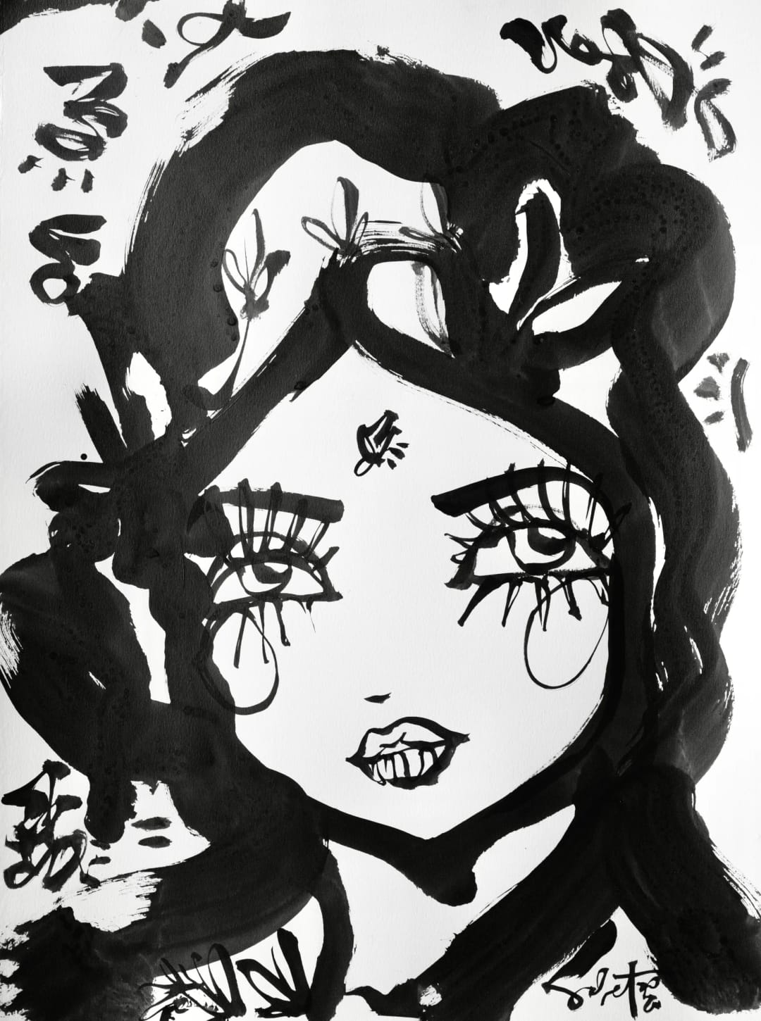 Munchkin | Ink + Flow | Icons 2026 Sabet 22" x 30" Original Ink on Archival Paper