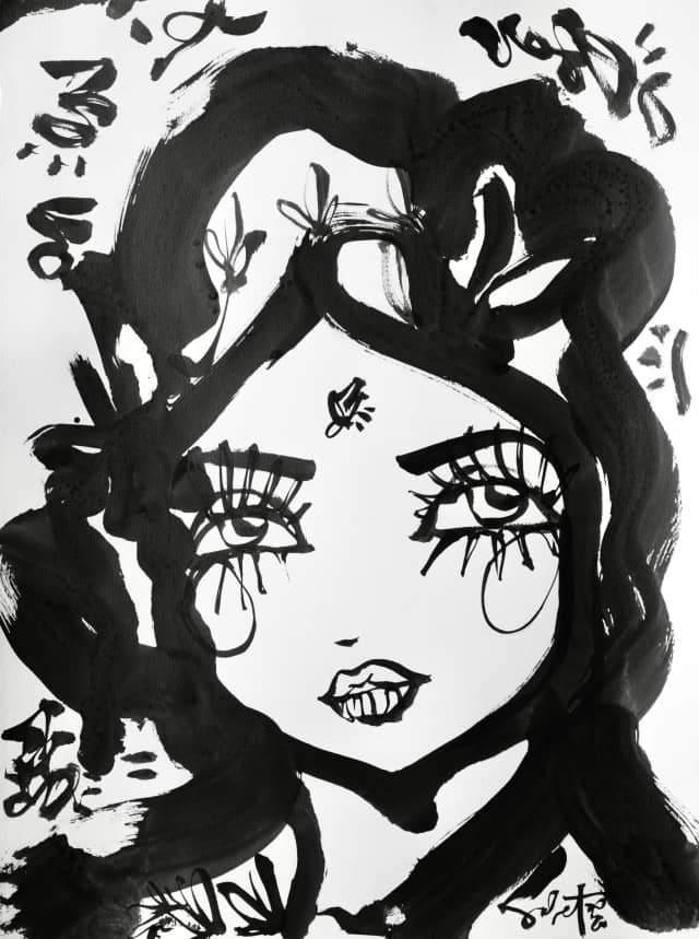 Munchkin | Ink + Flow | Icons 2026 Sabet 22" x 30" Original Ink on Archival Paper
