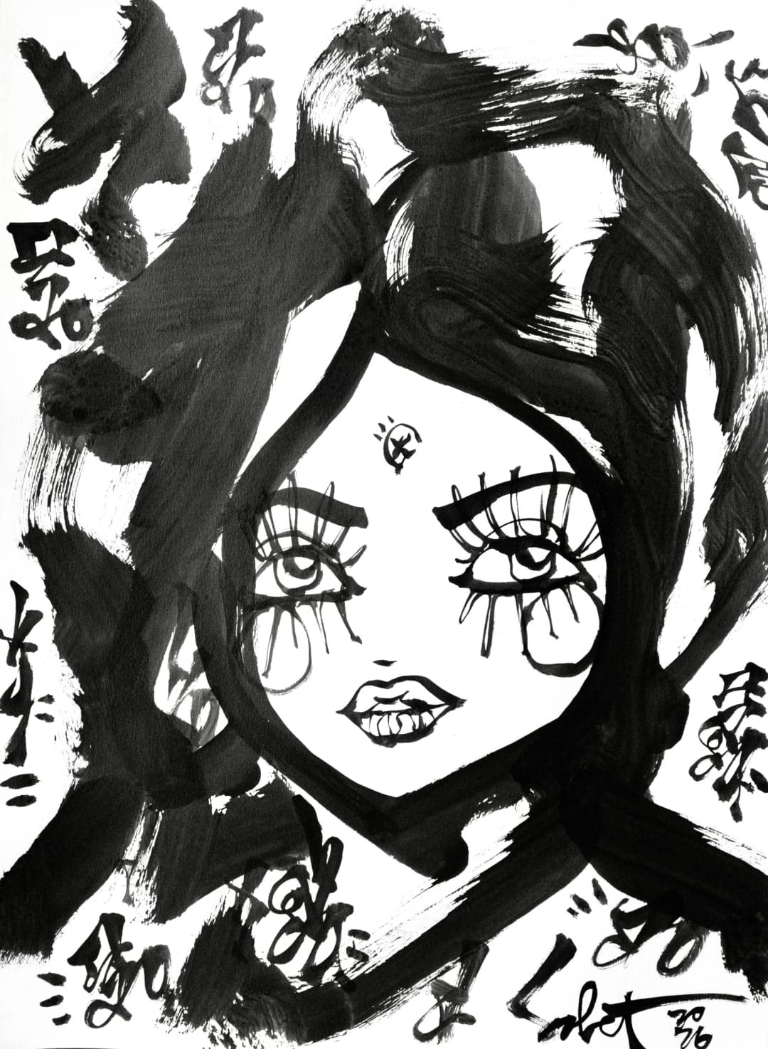 Twinkle | Ink + Flow | Icons 2026 Sabet 22" x 30" Original Ink on Archival Paper