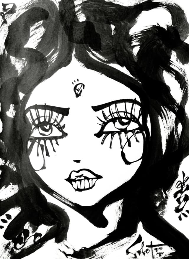 Doodle | Ink + Flow | Icons 2026 Sabet 22" x 30" Original Ink on Archival Paper