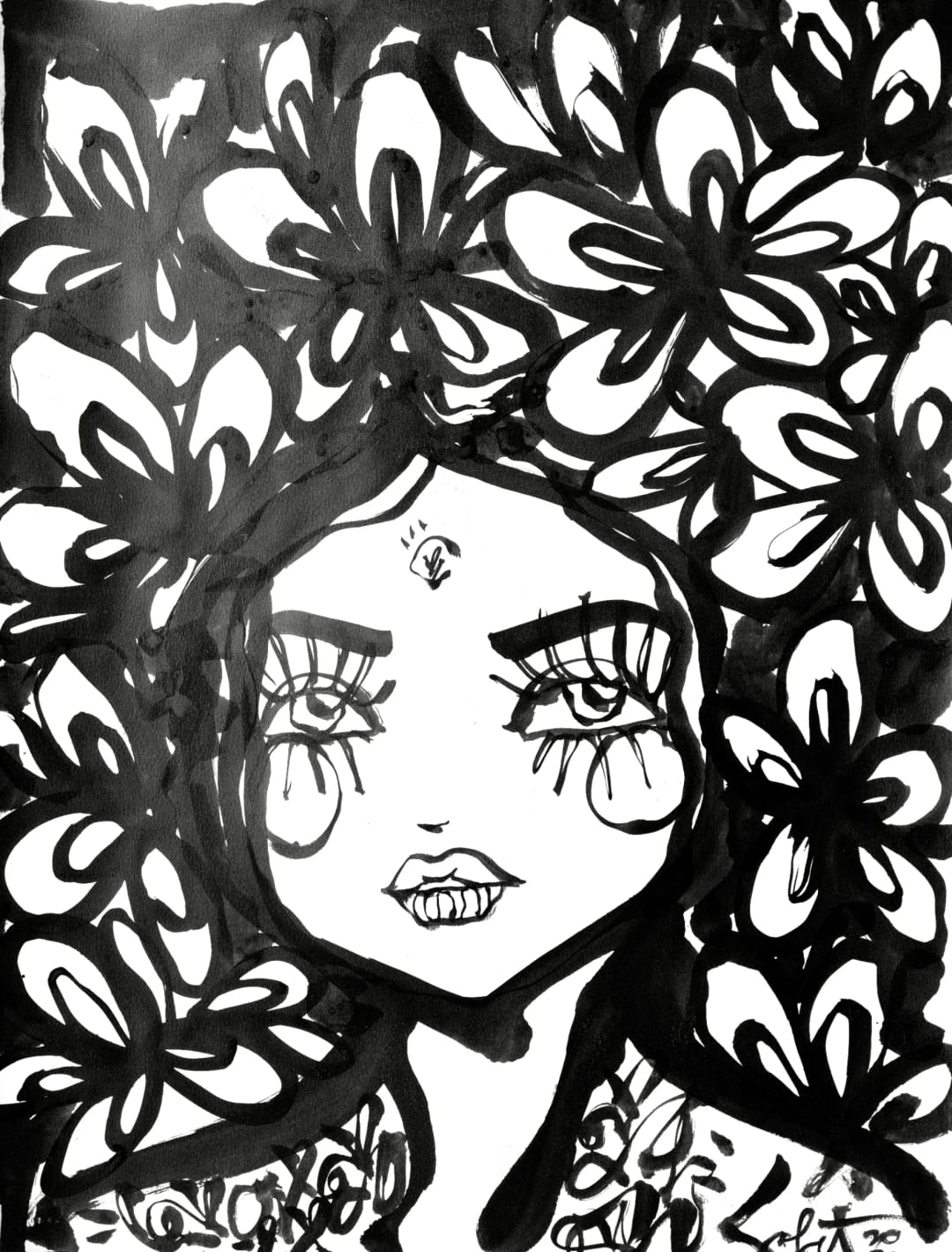 Bumble | Ink + Flow | Icons 2026 Sabet 22" x 30" Original Ink on Archival Paper