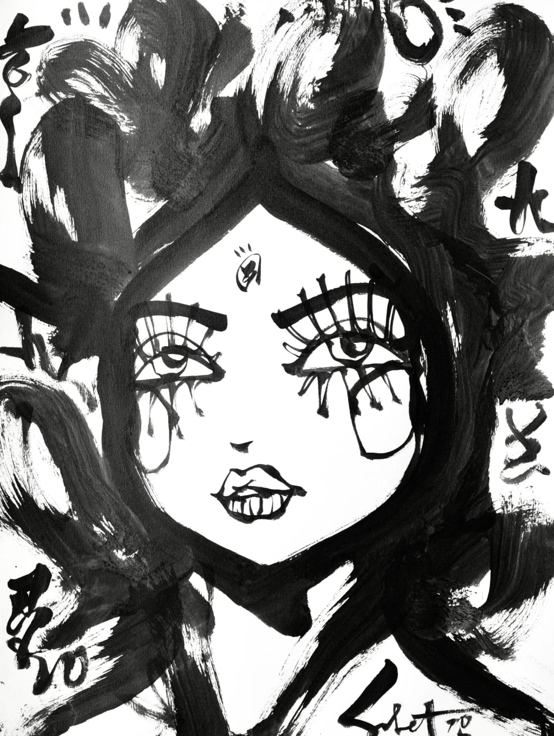 Wiggle | Ink + Flow | Icons 2026 Sabet 22" x 30" Original Ink on Archival Paper