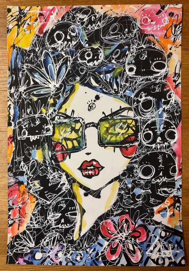 Fresh Lens 20/6 Mixed Media Original Artist’s Proof, Hand Embellished & Signed