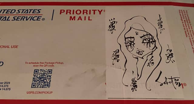 Untitled 2026 Sabet Sticker USPS Box