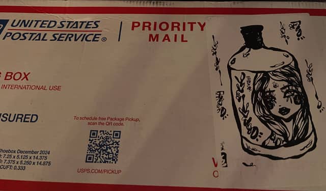Untitled 2026 Sabet Sticker USPS Box