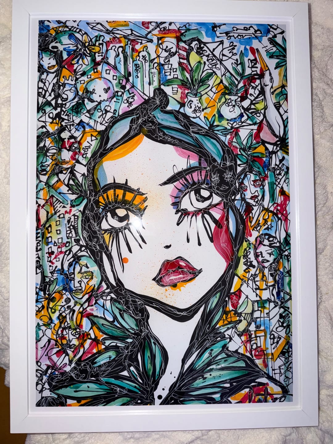 Hopeful Heart 2017 Sabet Mixed Media Original