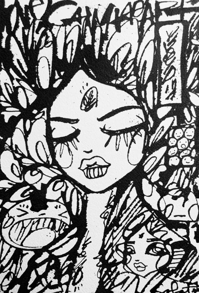 Dramatic 2026 Sabet 7" x 10" Original